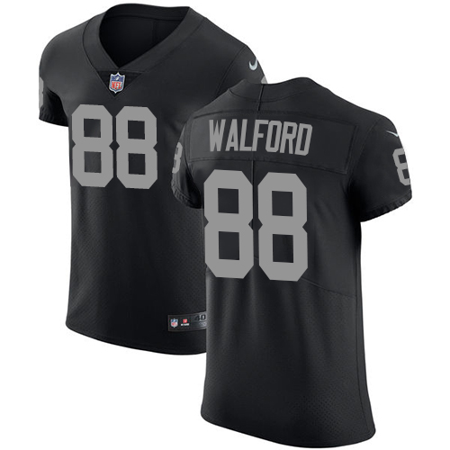 Nike Raiders #88 Clive Walford Black Team Color Men's Stitched NFL Vapor Untouchable Elite Jersey